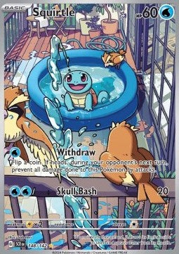 Squirtle 148 Stellar Crown - Near Mint (Se billeder af det konkrete kort)