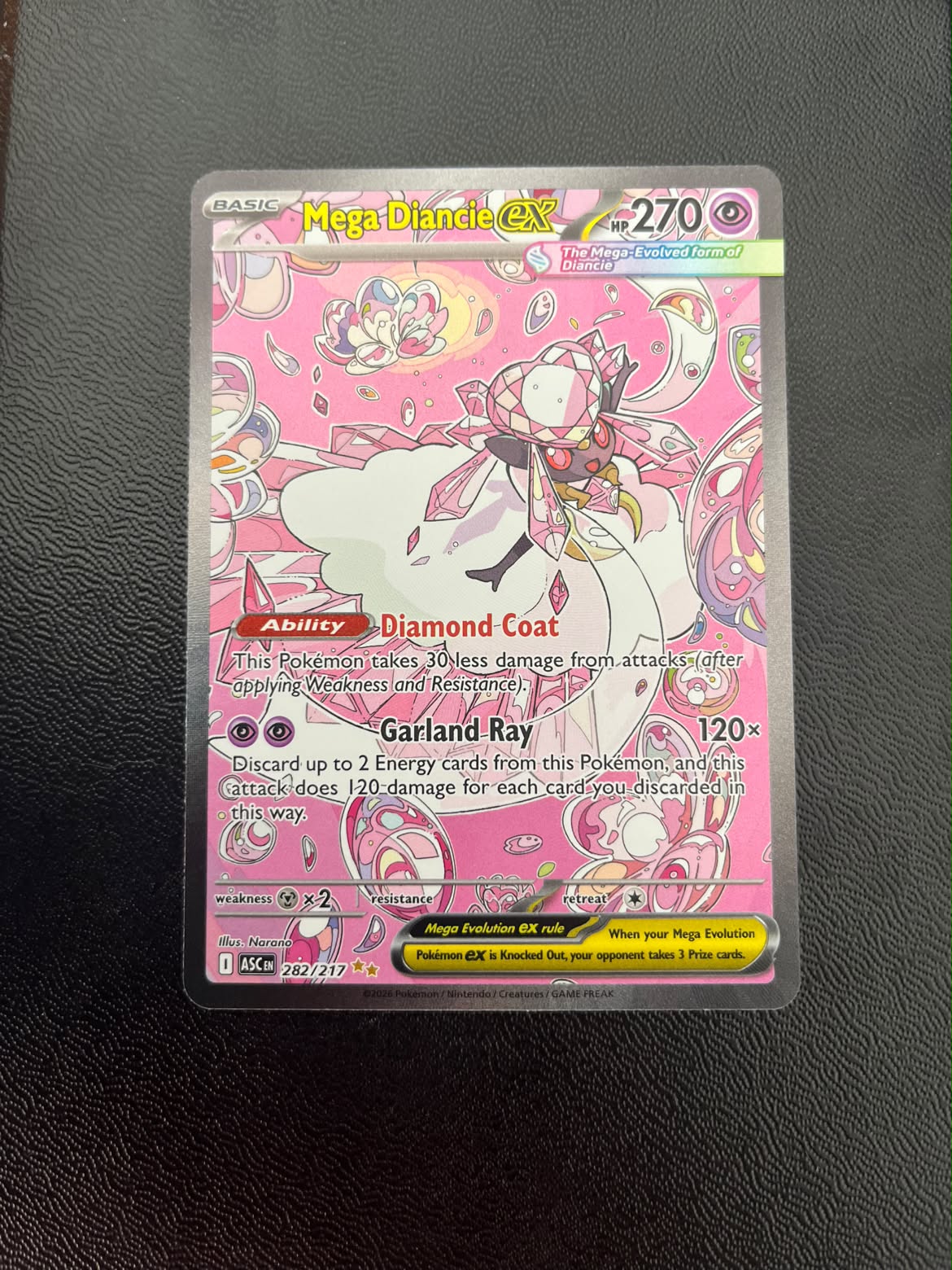 Mega Diancie ex 282/217 - Ascended Heroes - SIR - NM - Pokemon kort - Near Mint (Se billeder af det konkrete kort)