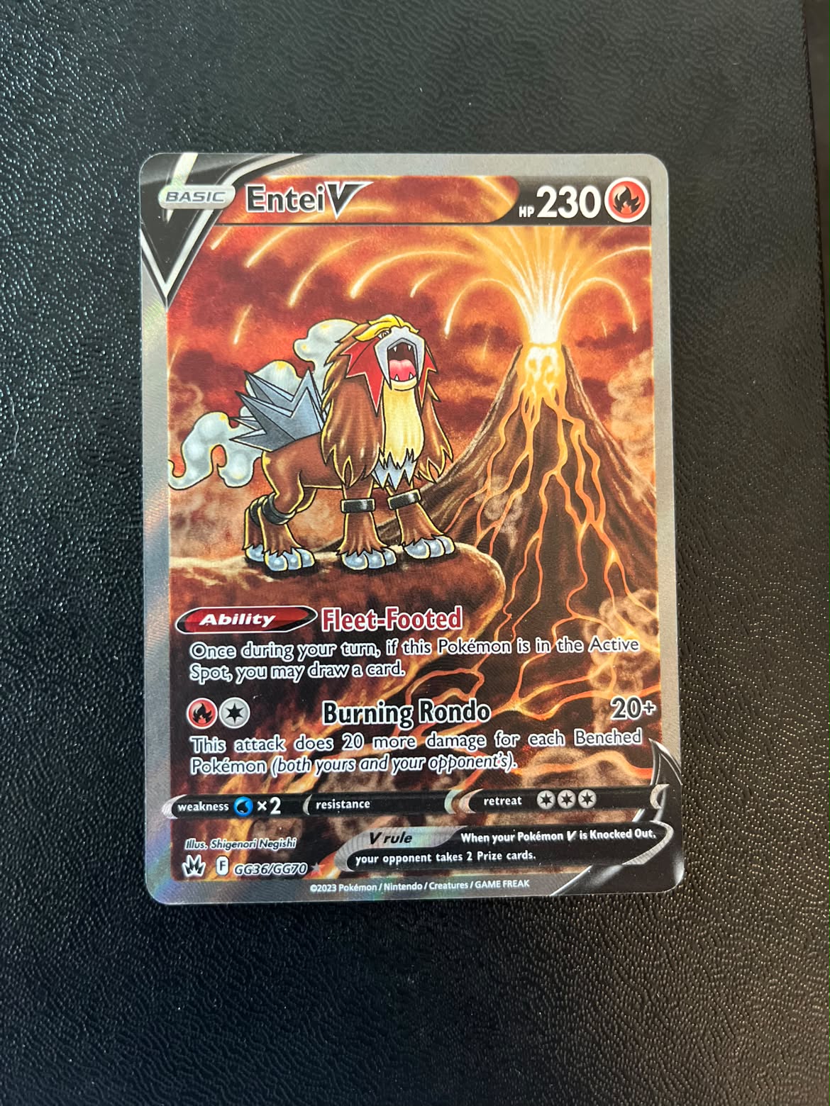Entei V GG36 Crown Zenith - Near Mint (Se billeder af det konkrete kort)