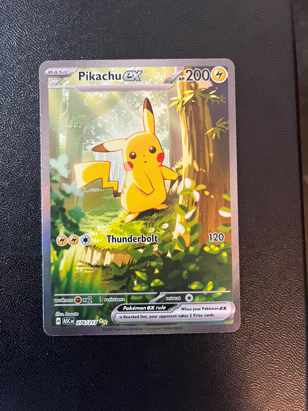 Pikachu ex 276 Ascended Heroes - Near Mint (Se billeder af det konkrete kort)