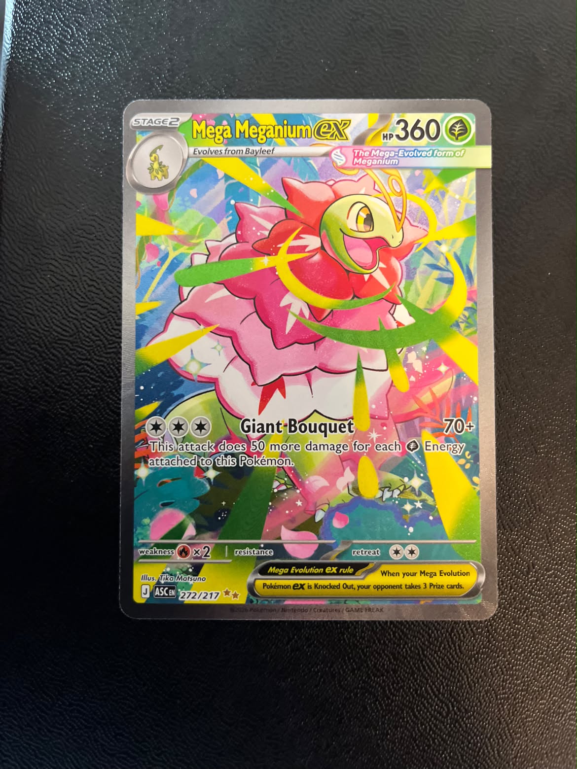 Mega Meganium ex 272 Ascended Heroes - Near Mint (Se billeder af det konkrete kort)