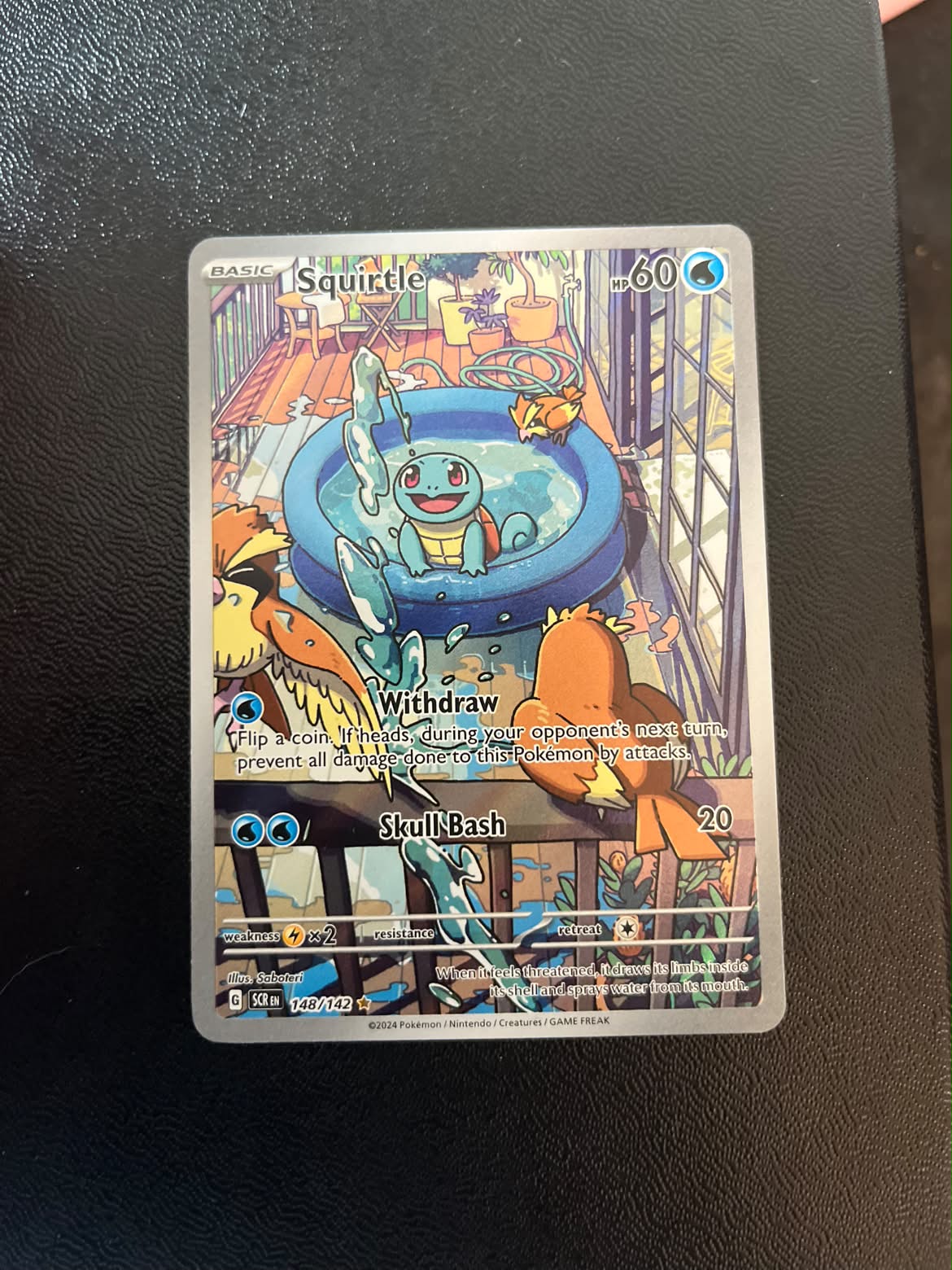 Squirtle 148 Stellar Crown - Near Mint (Se billeder af det konkrete kort)