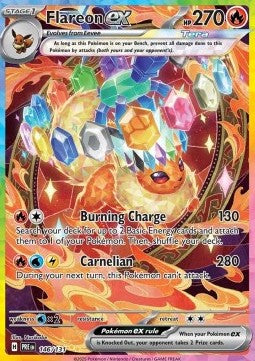 Flareon ex 146 Prismatic Evolutions - Near Mint (Se billeder af det konkrete kort)