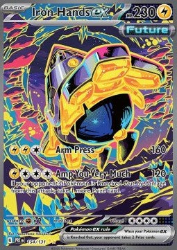 Iron Hands ex 154 Prismatic Evolutions - Near Mint (Se billeder af det konkrete kort)