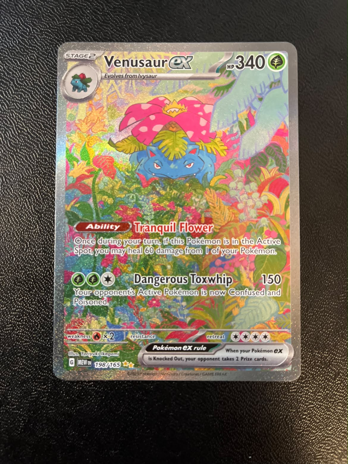 Venusaur ex 198 151 - Excellent (Se billeder af det konkrete kort)