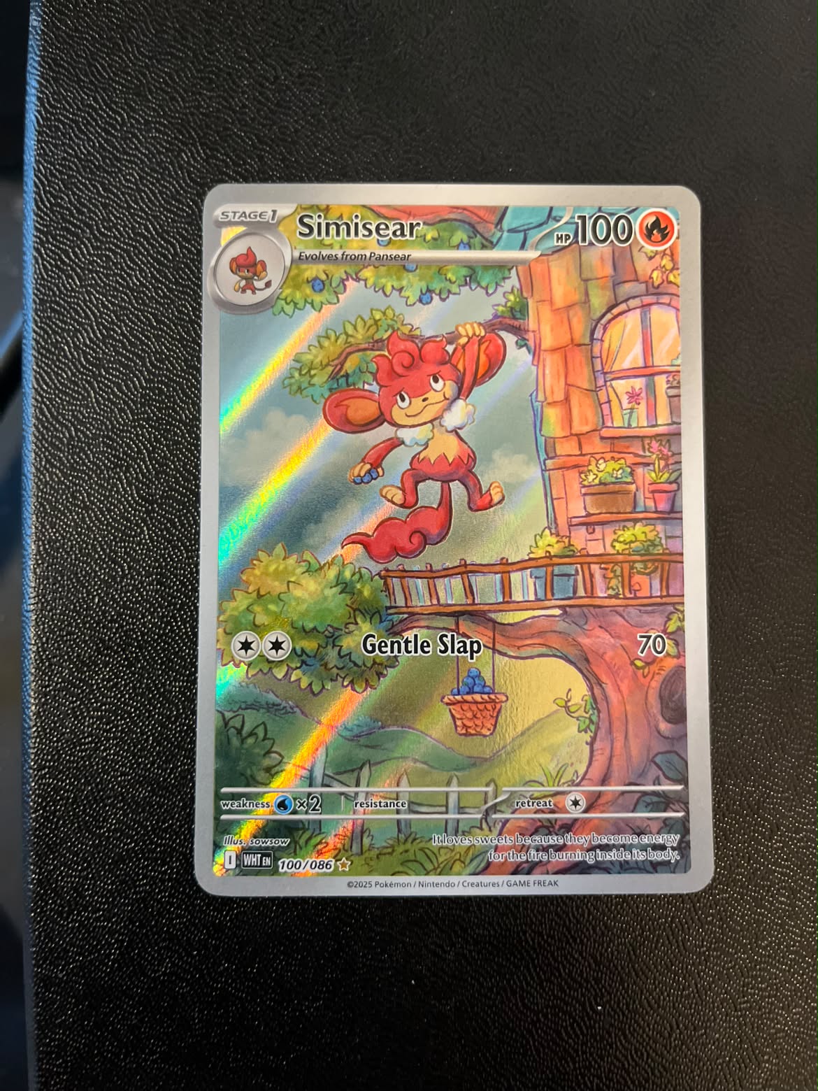 Simisear 100 White Flare - Near Mint (Se billeder af det konkrete kort)