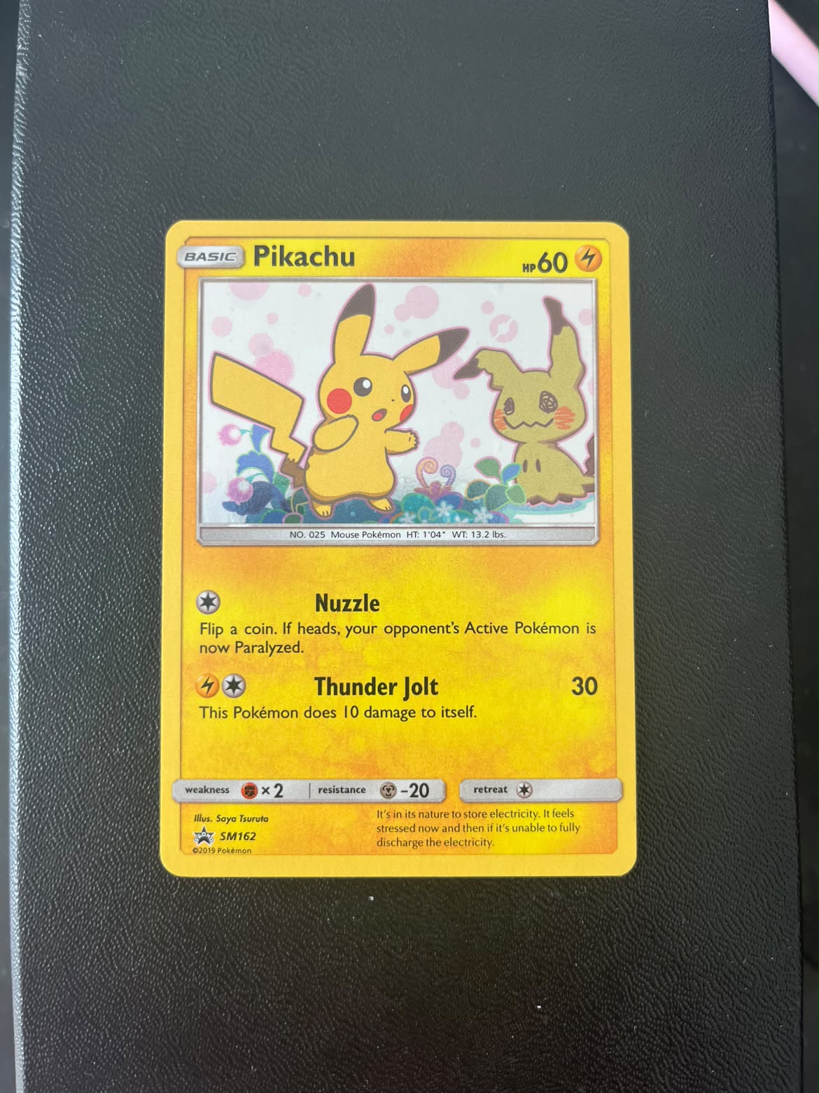 Pikachu (SM 162) SM Black Star Promos - Excellent (Se billeder af det konkrete kort)