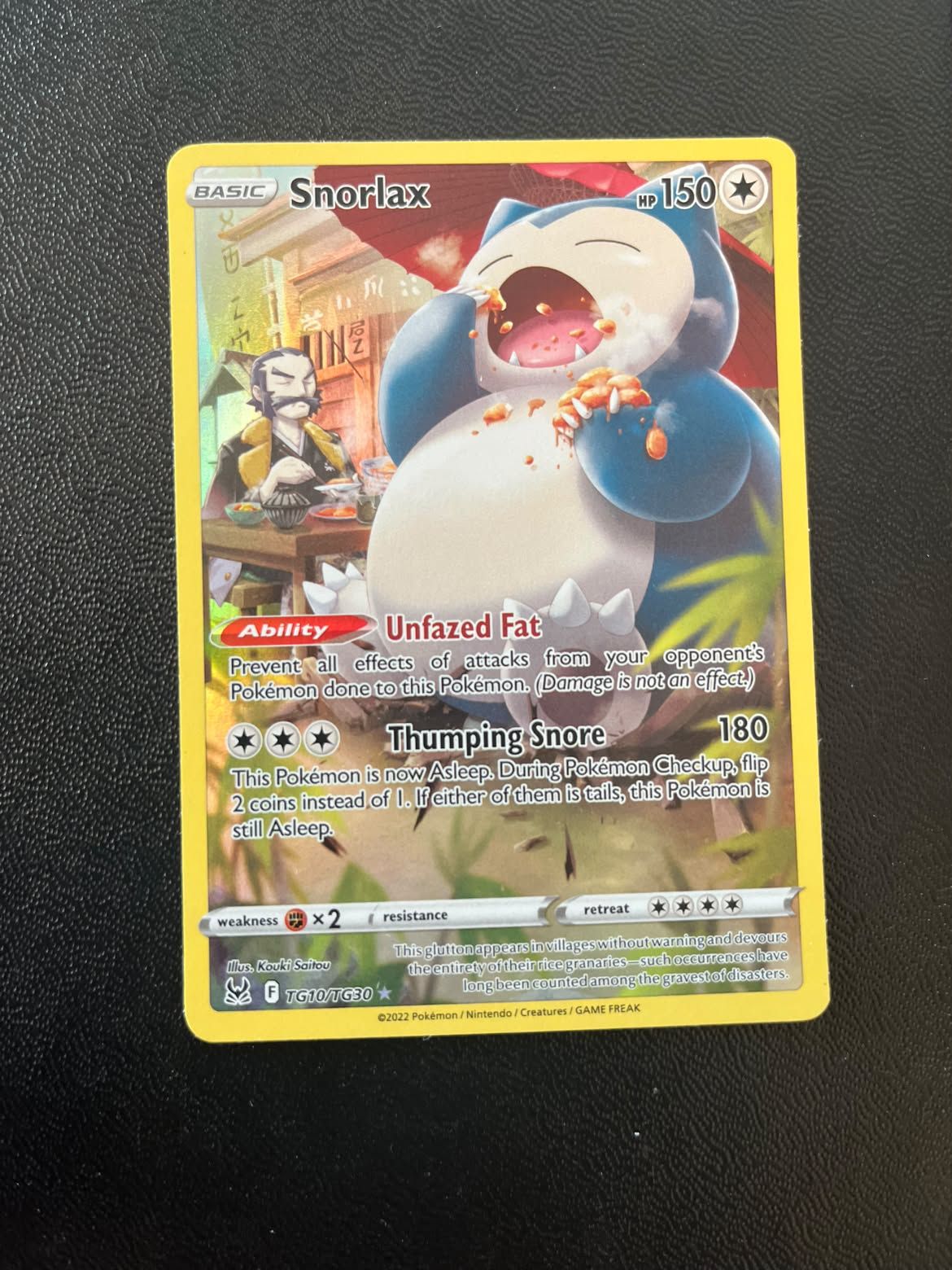 Snorlax TG10 Lost Origin - Near Mint (Se billeder af det konkrete kort)