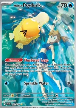Misty's Psyduck 193 Destined Rivals - Near Mint (Se billeder af det konkrete kort)