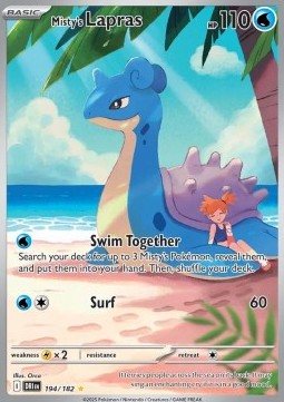 Misty's Lapras 194 Destined Rivals - Near Mint (Se billeder af det konkrete kort)