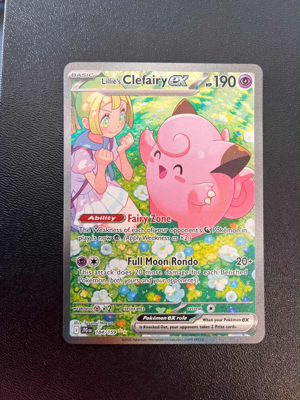 Lillie's Clefairy ex Journey Together 184 (Se billeder af det konkrete kort)