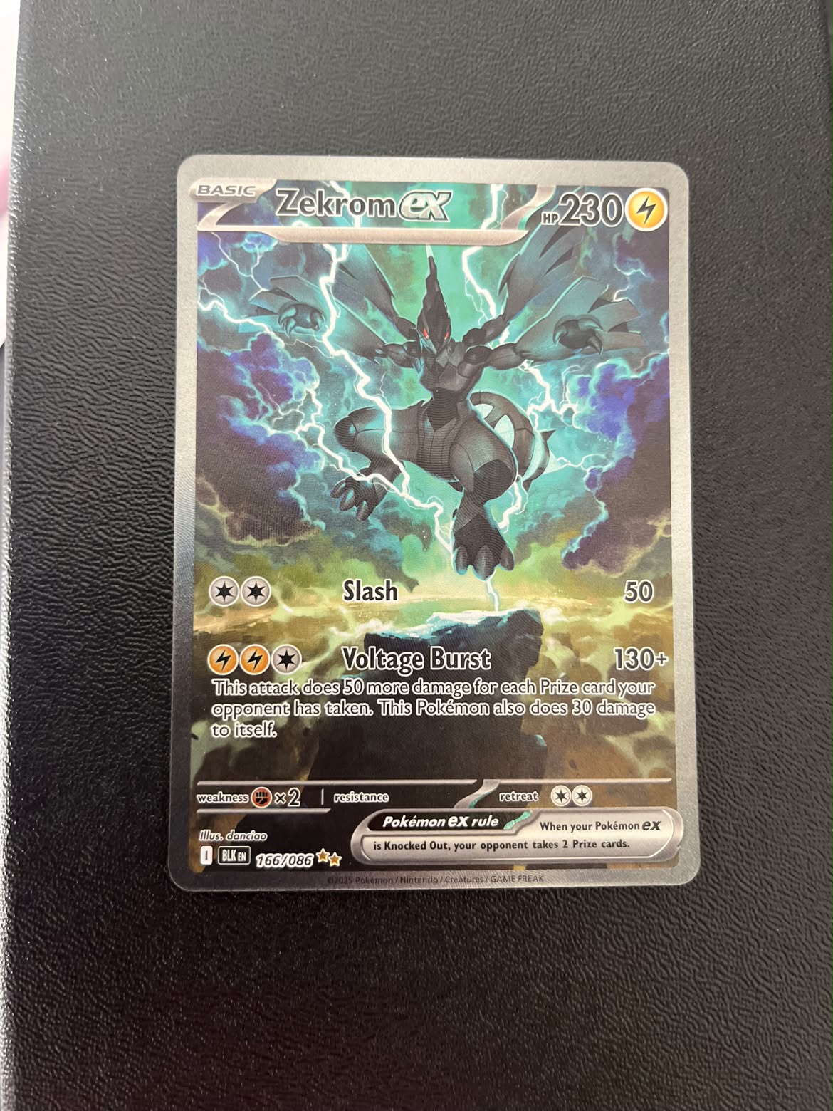 Zekrom ex Black Bolt 166 (Se billeder af det konkrete kort)