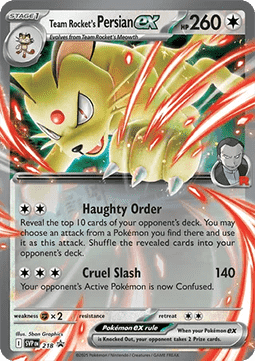 Team Rocket's Persian ex 218 SV Black Star Promos