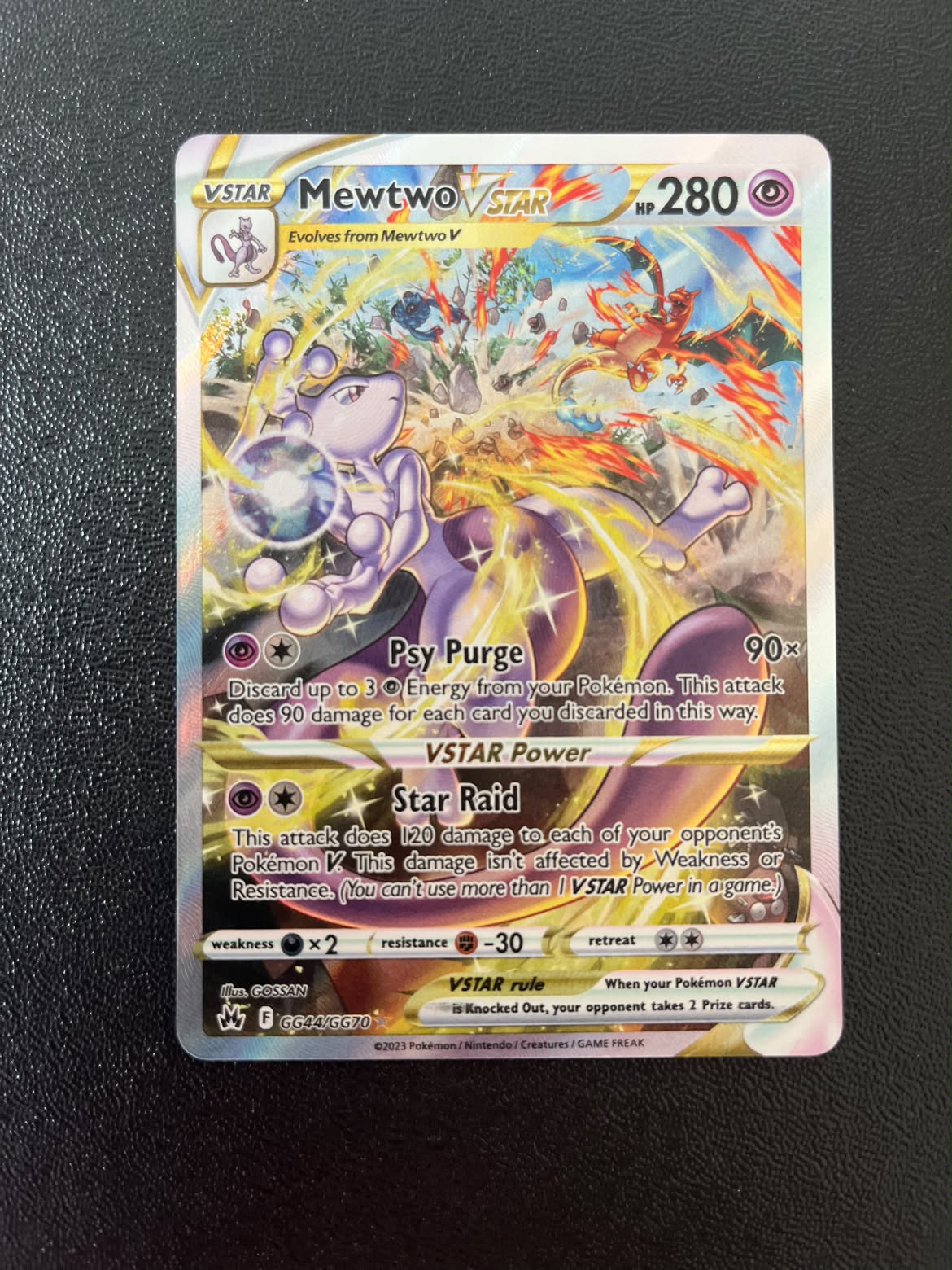 Mewtwo VSTAR Crown Zenith GG44 (Se billeder af det konkrete kort)