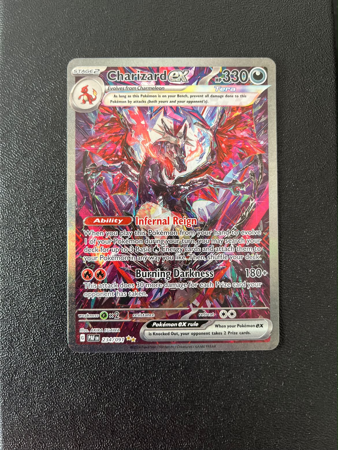 Charizard ex Paldean Fates 234 Excellent (Se billeder af det konkrete kort)