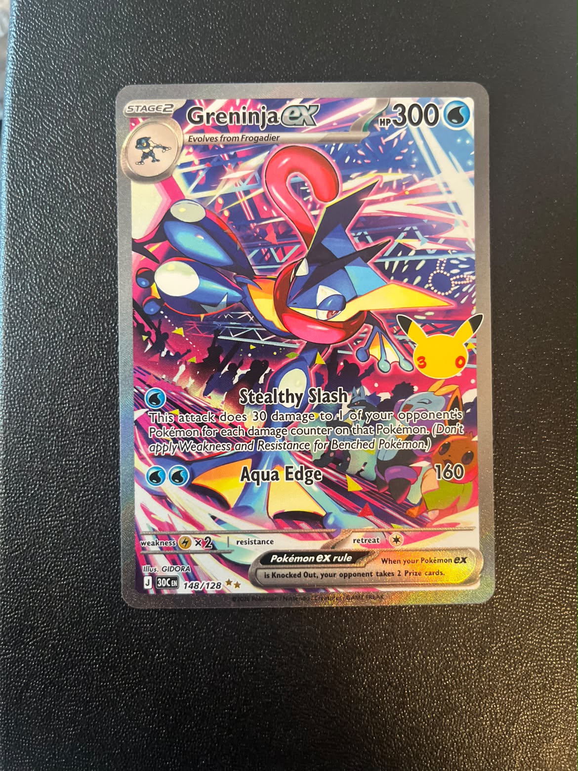 Greninja ex 30th Celebration 148 (Se billeder af det konkrete kort)