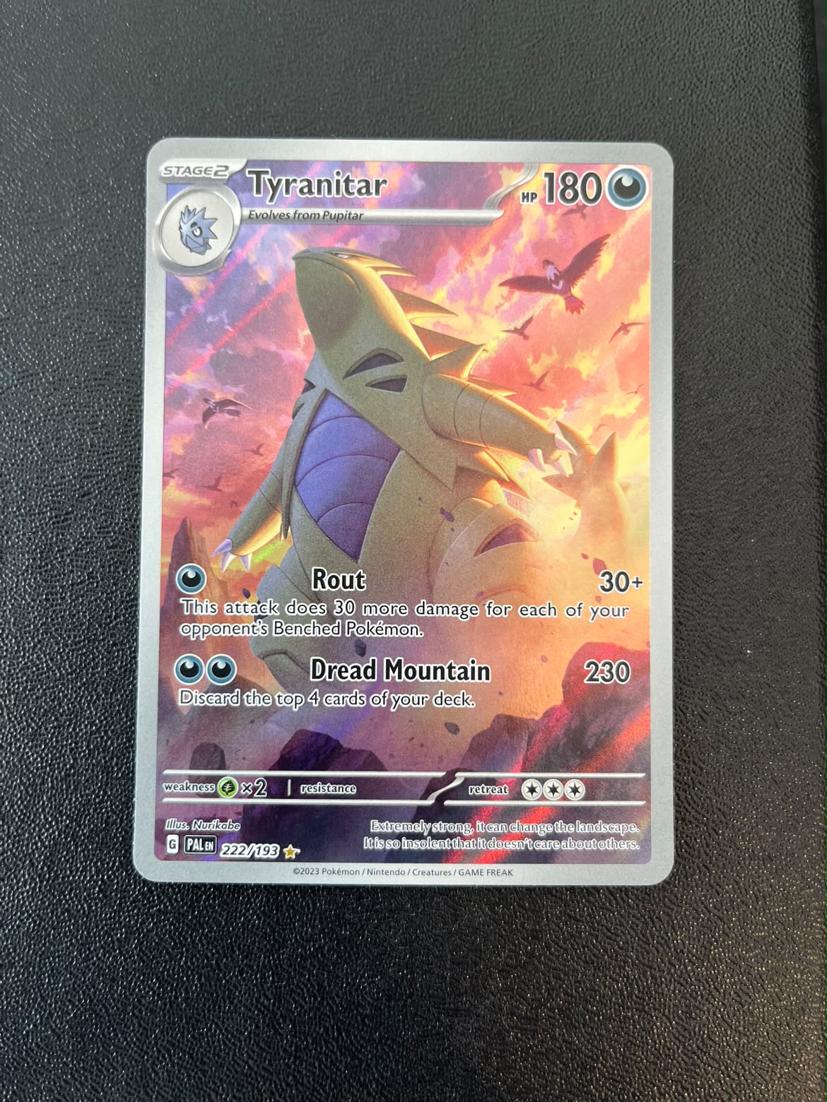 Tyranitar Paldea Evolved 222 (Se billeder af det konkrete kort)