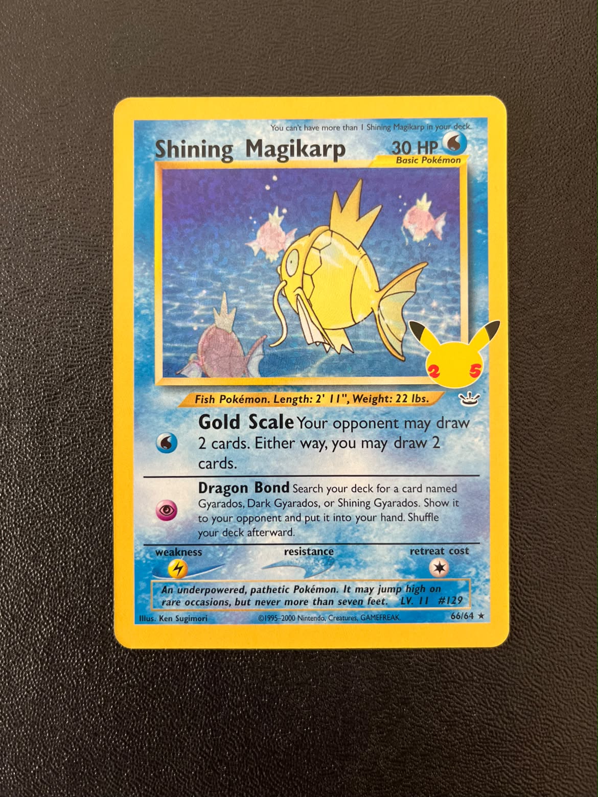 Shining Magikarp Celebrations 66 (Se billeder af det konkrete kort)