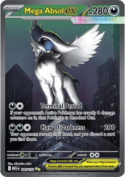 Mega Absol ex MEG 180 Mega Evolution - Special Illustration Rare - Near Mint (Se billeder af det konkrete kort)