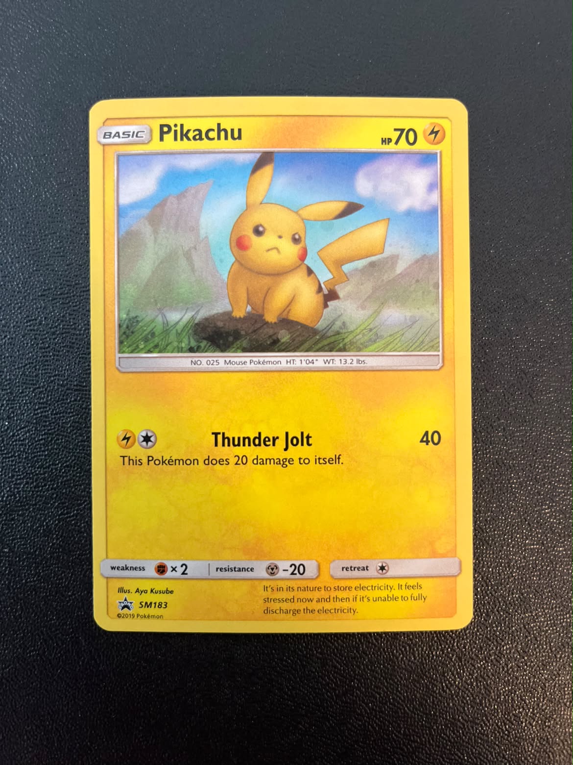 Pikachu SM Black Star Promos 183 - Excellent (Se billeder af det konkrete kort)