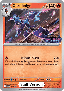 Ceruledge MEP 014 MEP Black Star Promos - Staff Promo