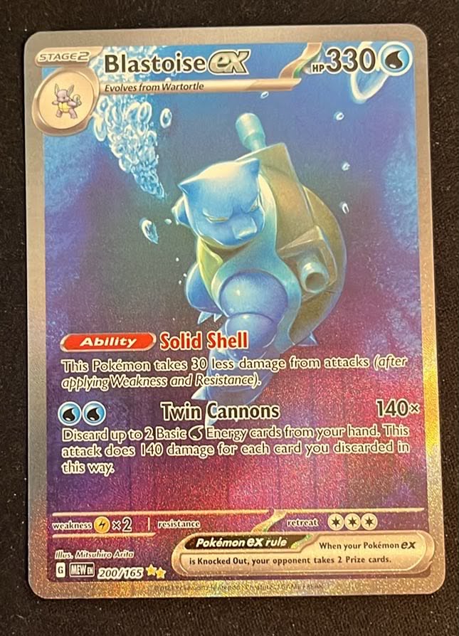 Blastoise ex – 151 200 - Near-Mint - Tjek billeder