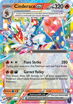 Cinderace ex (ASC 038) Ascended Heroes