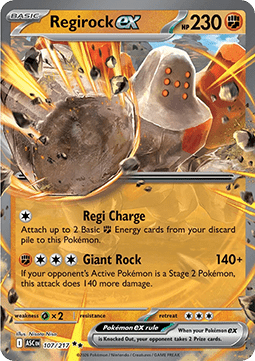 Regirock ex 107 Ascended Heroes - Double Rare