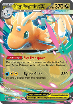 Mega Dragonite ex 152 Ascended Heroes - Ultra Rare