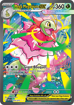 Mega Meganium ex 272 Ascended Heroes - Near Mint (Se billeder af det konkrete kort)