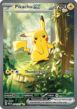 Pikachu ex 276 Ascended Heroes - Near Mint (Se billeder af det konkrete kort)