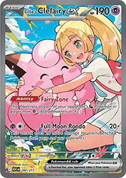 Lillie's Clefairy ex ASC 280 Ascended Heroes - Special Illustration Rare