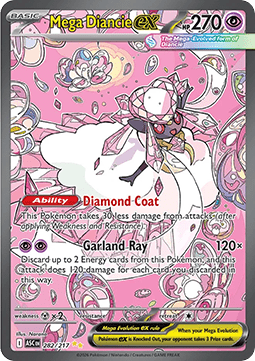 Mega Diancie ex 282/217 - Ascended Heroes - SIR - NM - Pokemon kort - Tjek Billeder