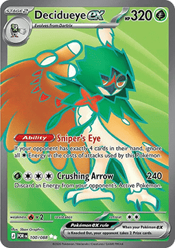 Decidueye ex #100/088 Full Art Ultra Rare Perfect Order