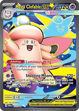 Mega Clefable ex #107/088 Full Art Ultra Rare — Perfect Order