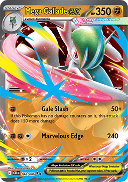 Mega Gallade ex 048 Chaos Rising - Double Rare