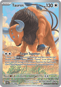 Tauros 096/086 – Chaos Rising – Illustration Rare – Engelsk – Pokemon kort