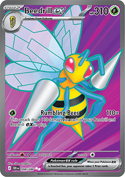 Beedrill ex 098 Chaos Rising - Ultra Rare