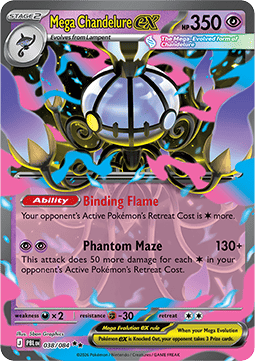 Mega Chandelure ex 038 Pitch Black