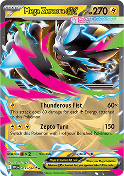 Mega Zeraora ex 027 Pitch Black - Double Rare