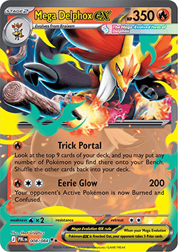 Mega Delphox ex 008 Pitch Black - Double Rare