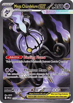 Mega Chandelure ex 115 Pitch Black - Double Rare