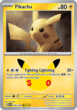 Pikachu 30C 049 30th Celebration