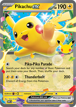 Pikachu ex 30C 053 30th Celebration