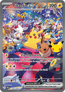 Pikachu ex 30th Celebration 150 (Se billeder af det konkrete kort)