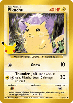 Pikachu 30th Celebration BS 58