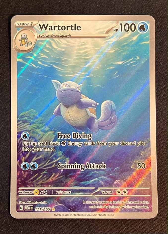 Wartortle – 151 171 (Illustration Rare) - Printline bagpå. - Tjek billeder