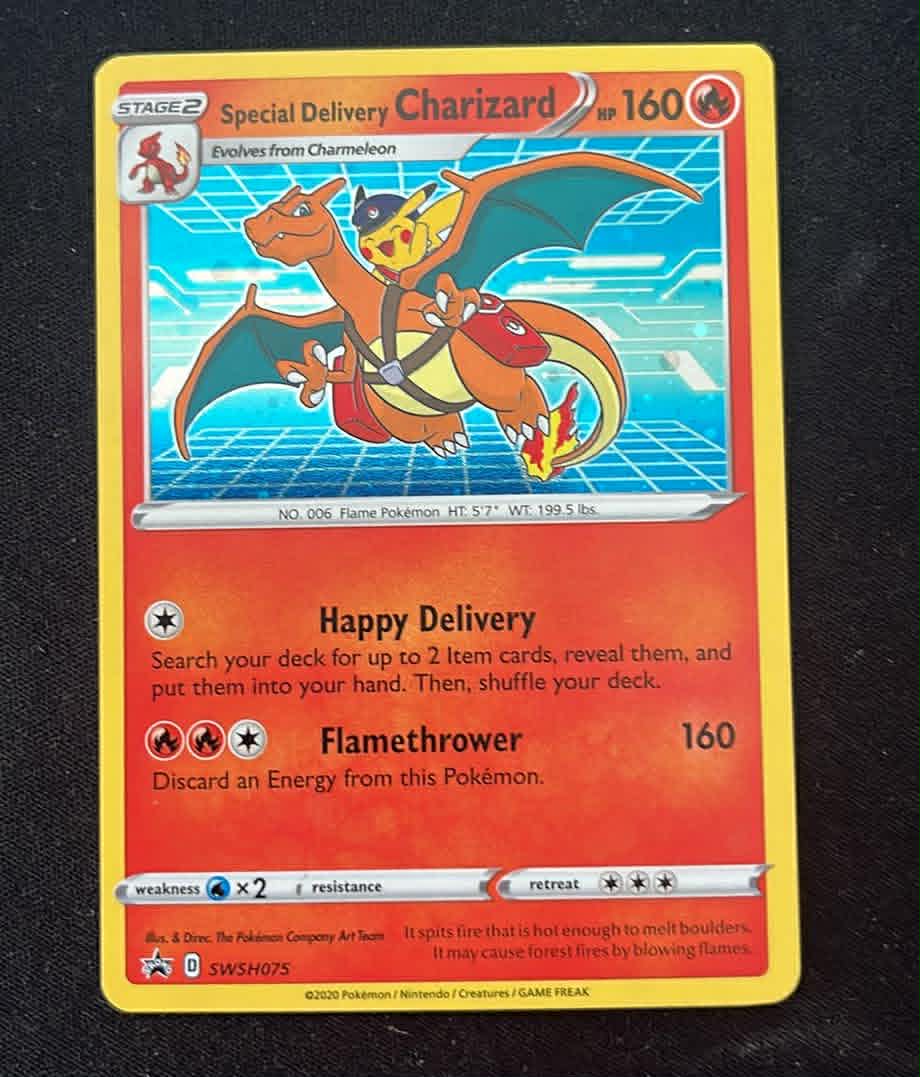 Special Delivery Charizard – Sword & Shield Promo 075 Stand: Excellent - tjek billeder