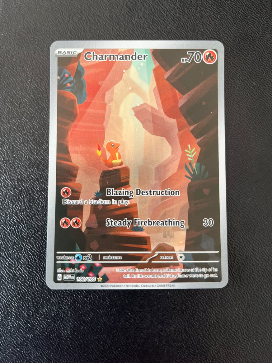 Charmander 168 151 - Near Mint (Se billeder af det konkrete kort)