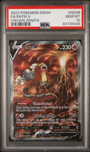 Entei V (FA) GG36 Crown Zenith - PSA 10